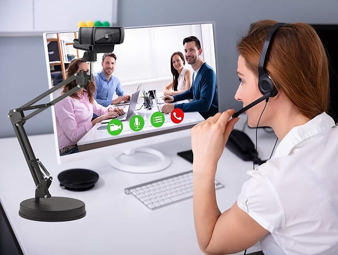 Webcam Stand,Camera Mount 22 Inch Suspension Boom Scissor Arm Stand,for Webcam C925e C922x C922 C930e C930 C920 C615,Hero 8/7/6/5,Ultra/Pro/Pro 2/Pro 3/Brio 4K,DSLR Camera - Image 7