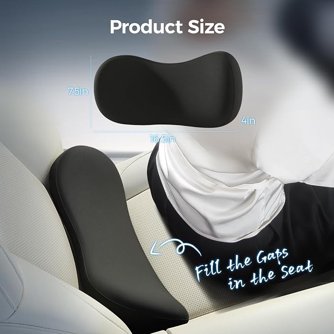 BABUR Lumbar Support Pillow for Car, Coccyx Pain Relief Cushion | Tightly Around the Coccyx, Ergonomics Memory Foam, Skin-Friendly Fabric, Fit Car Drive, Office Chair, Rest Seat, Wheelchair - Image 3
