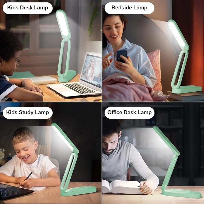 Giryuhd LED Desk Lamp for Office Home & Battery Operated Lamp Rechargeable Lamp Foldable & Portable Light, LED Desk Light Strip, 3 Brightness Dimmable Small Desk Lamp Wireless Reading Lamp - Image 7