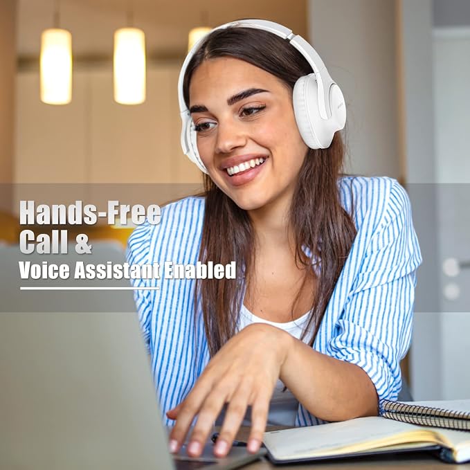 KVIDIO Bluetooth Headphones Wireless Over Ear Headsets 65H Playtime | Deep Bass, HiFi Stereo, Bluetooth 6.0, Microphone, Comfortable Fit, Foldable, Lightweight, Low Latency for Travel Home Office - Image 6