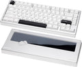 KEEBMONKEY WOBKEY Rainy 75 CNC Aluminum HMX/JWK/Cocoa Switches Triple-Mode Connectivity Mechanical Keyboard with Superior Acoustics, No RGB/PP/Mirrored Glass/3500mAh/Violet Switch (Lite - Silver) by KEEBMONKEY