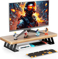 Monitor Stand - 24 Inch Wood Monitor Stand Riser, 220 Pounds Load Capacity Desk Monitor Riser for Laptop/PC/Printer, Desktop Stands Organizer for Home Office by NestNeatHome