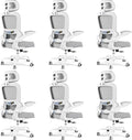 TRALT Office Chair Ergonomic Desk Chair - Gaming Chair with Lumbar Support (6, White) | 330 LBS Home Office Desk Chairs with Headrest, Reading Chair with Flip-up Armrests, Comfortable Computer Chairs (6, White) by TRALT