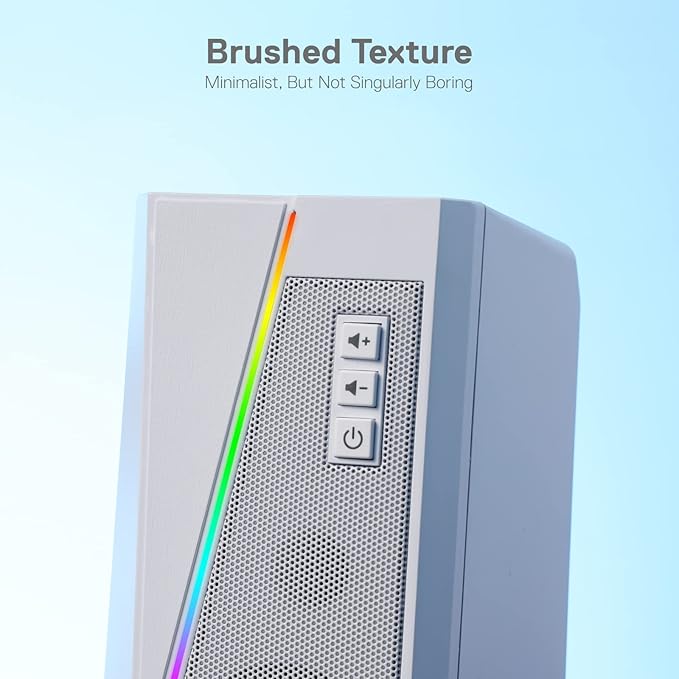 Redragon GS520 Wired 2.0 Channel Stereo Sound Desktop RGB Computer Speakers | Enhanced Auido Quality, Plug & Play USB Powered PC Gaming Speaker, 6 Colorful Backlight Modes, Easy-Access Volume Control - Image 6