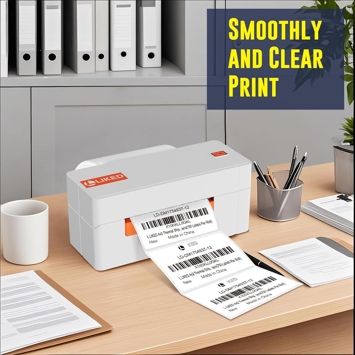 L Liked 4" x 2" Direct Thermal Labels, 750 Barcode Shipping Labels (Pack of 2) - Image 6