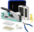 VCELINK RJ45 Crimp Tool Advanced Kit, All-In-One CAT7/6/5 Crimper, Green by VCELINK