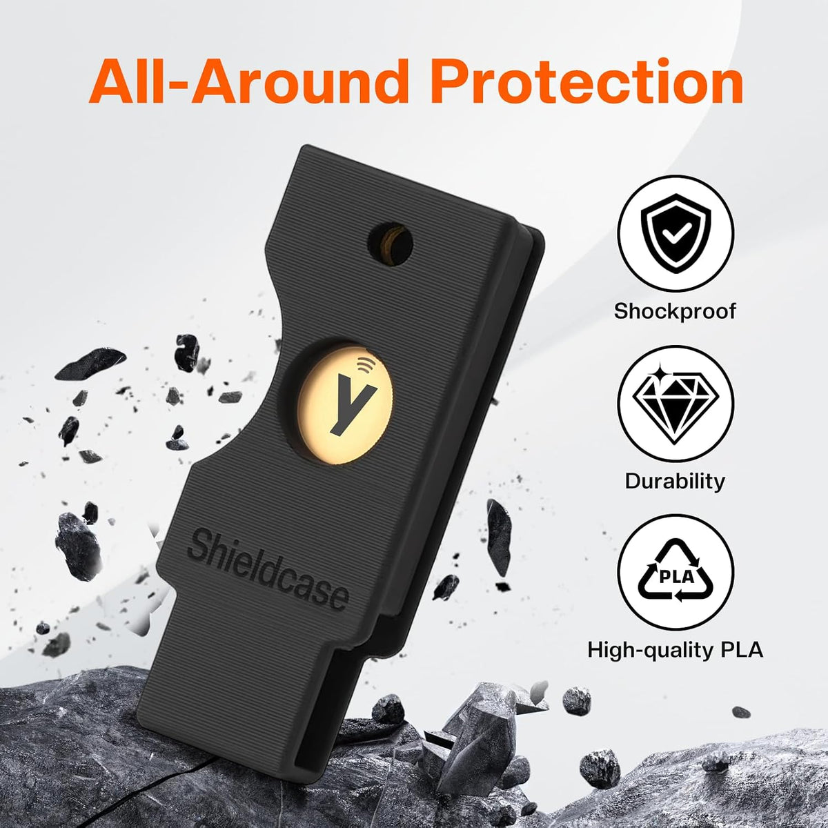 Protective Case for Yubikey 5 NFC, Black - Image 5