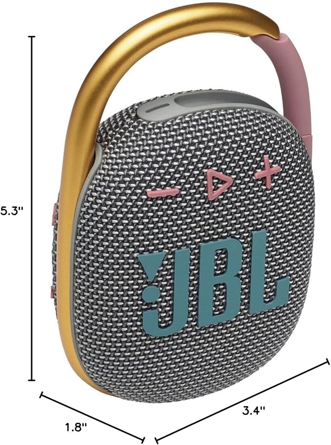 JBL Clip 4 - Portable Mini Bluetooth Speaker, big audio and punchy bass, integrated carabiner, IP67 waterproof and dustproof, 10 hours of playtime, speaker for home, outdoor and travel (Grey) - Image 10