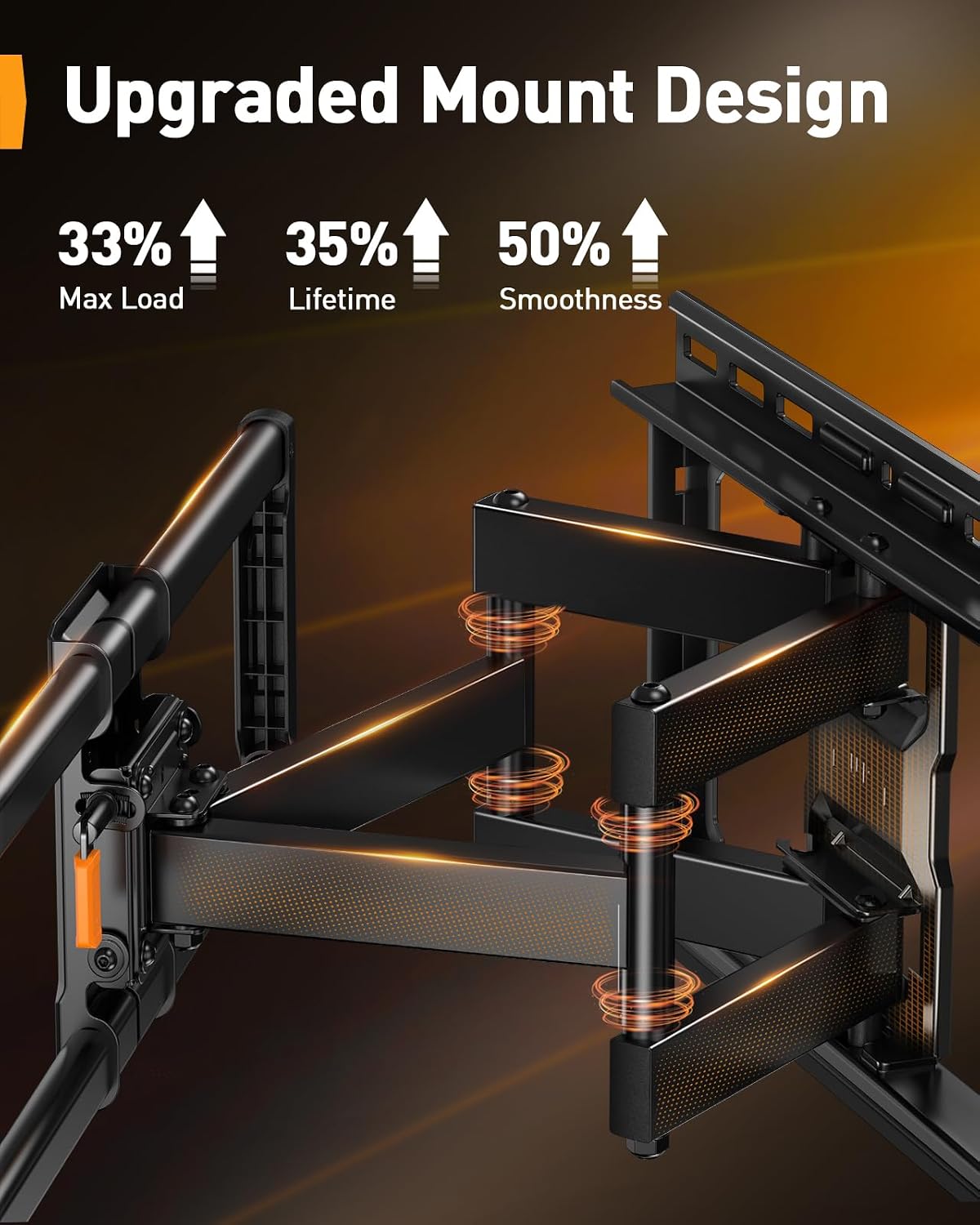 Perlegear TV Wall Mount Full Motion for 42–97 inch TVs up to 132 lbs - Image 5