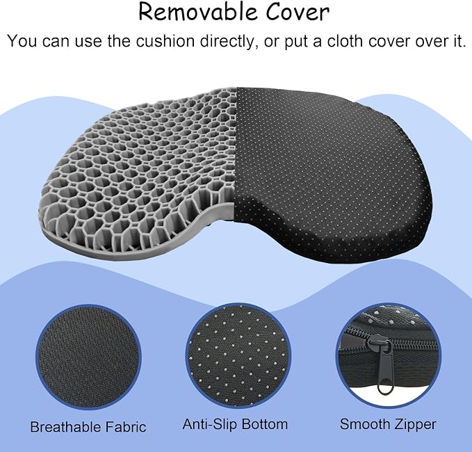 Anti-Slip Kayak Seat Cushion - Waterproof Thicken Gel Boat Kayak Canoe Rowing Stadium Pad for Sit in Kayak Chair Kayak Accessories Equipment Gear for Fishing Kayak - Image 2