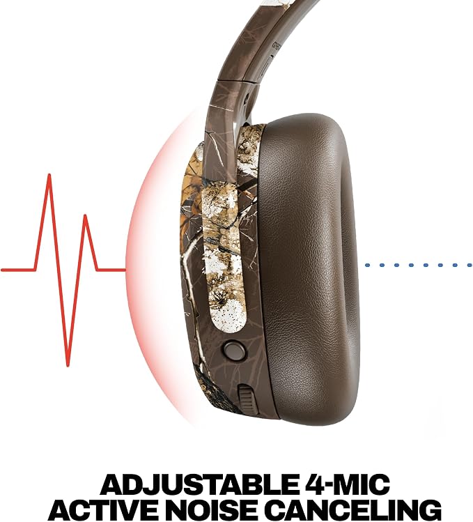 Skullcandy Crusher ANC 2 Headphones - Realtree Edge Colors Espresso | Multi-Sensory Crusher Bass, Over-Ear Fit, Noise Cancelling, 60 Hours Battery, Working Out, Gym, Travel, Study, Music, Gaming - Image 4