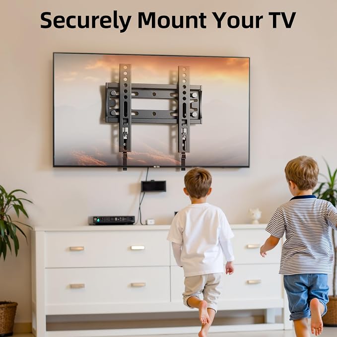 IWORBOARD 24 32 40 42 inch Fixed TV Monitor Wall Mount for 14-43 inch LED LCD Screen, Low Profile Small RV TV Mount, Easy Slim Flat Wall Bracket, Max VESA 200x200mm, 66lbs, Single Stud - Image 9