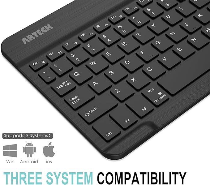 Arteck Universal Backlit Wireless Bluetooth Keyboard for iPad, Tablet, PC - Image 2