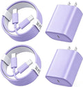 Phone 17 16 15 Charger Fast Charging, 10 FT Long USB C Charger Cord with 20W Type C Fast Phone Charging Block forPhone 17/17 Pro/17 Pro max/Air/Phone 16 15 Pro Max Plus, iPad, Android, Lavender by Ubearkk