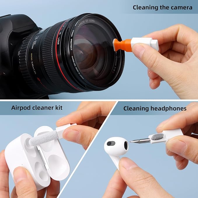 Ordilend Keyboard Cleaner & Laptop Cleaning Kit, All-in-1 for Computer PC | Electronics Deep Cleaning Reusable Brush Tool, Screen-Safe Spray, for iPhone iPad Macbook Airpod Camera, Gaming Accessories - Image 4