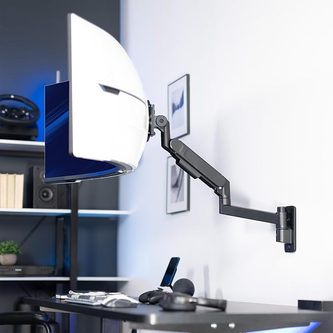 VIVO Black Ultrawide Monitor Wall Mount for up to 57 in Screens, MOUNT-G57 | TV and Monitor Arm, VESA Wall Mount, Designed for Samsung Odyssey Ark, Neo G9, ViewFinity S9, and More, Holds 59.4 lbs - Image 2