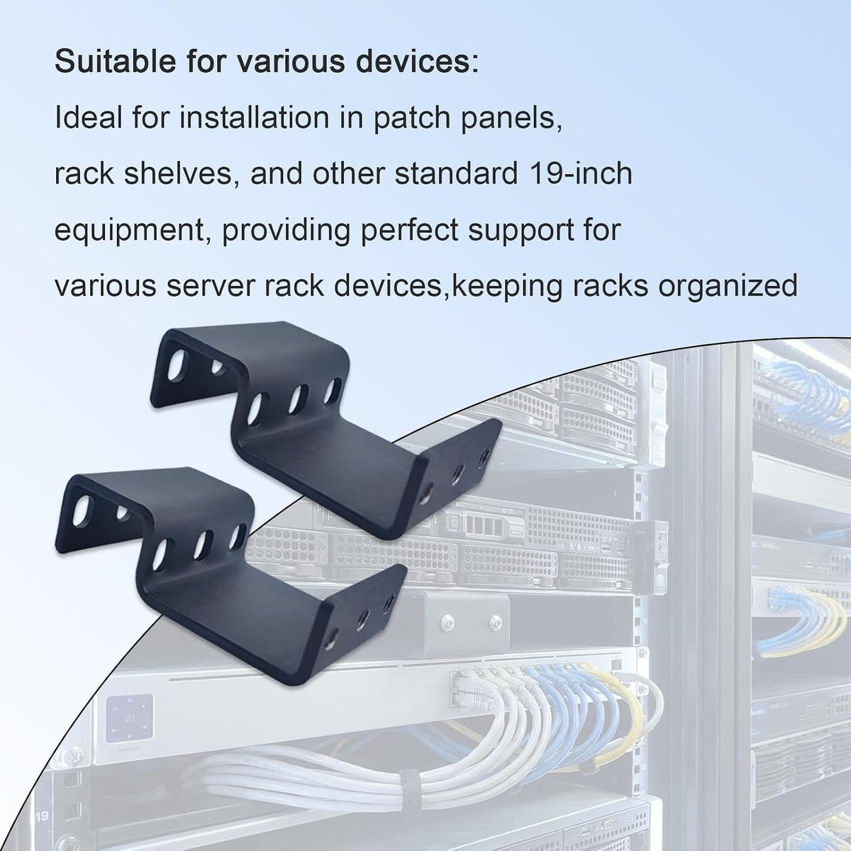 1RU Recessed Rack Adapter RRA1U for 19in Server Rack Equipment - Image 5