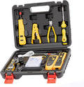 Network Tool Kit for Cat6 Cat5e Cat5, Pass Through RJ45 Crimp Tool Kit, Ethernet Crimper Cat6 Cat5e Cat5 Crimping Tool with Wire Tracker, Pass Through Connectors by JFDMYGJA