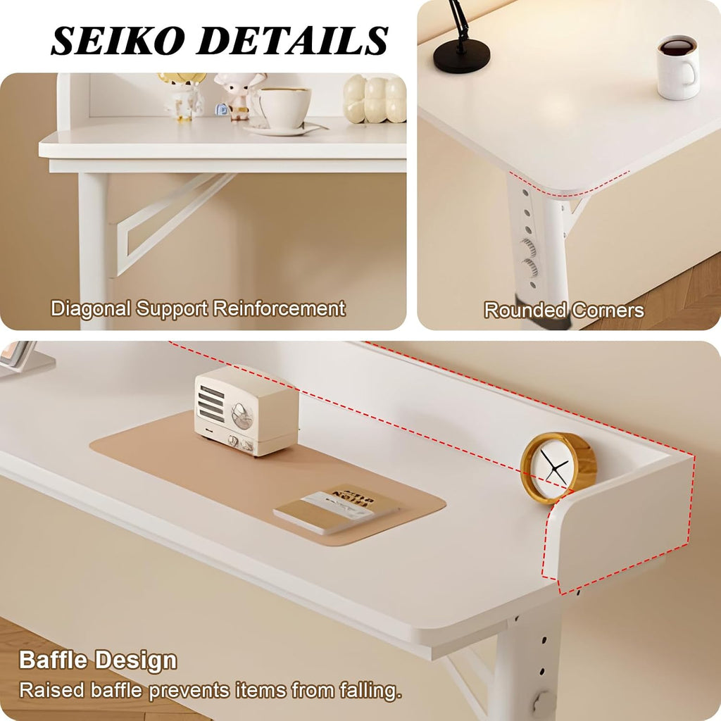 82.6" Overbed Table with Wheels for Queen Beds, Height Adjustable - Image 7