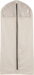 Household Essentials 3392-1 Cedarline Collection Hanging Garment Bag | Dress and Suit Protector | Natural Cotton Canvas,Off-White by HouseholdEssentials