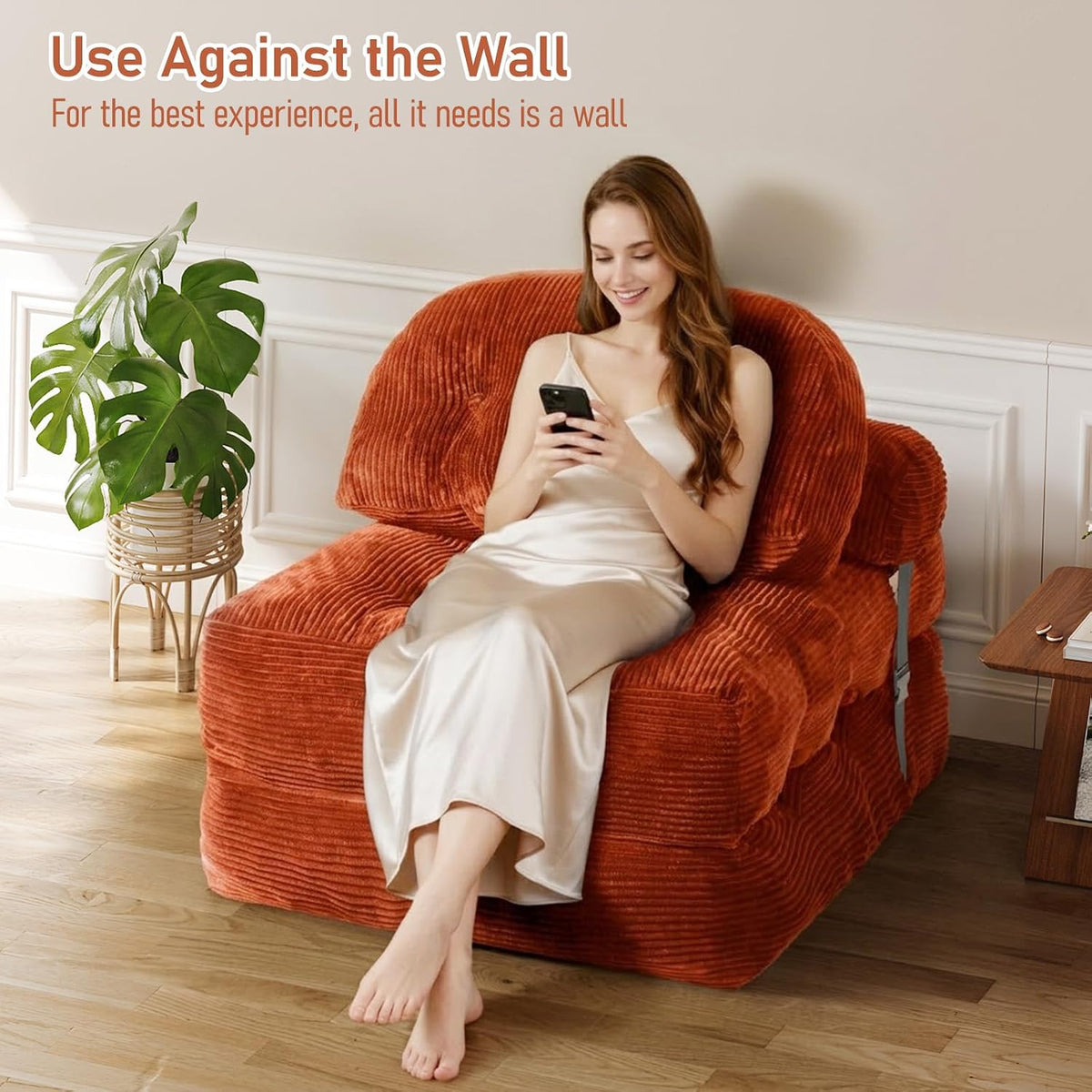 Folding Sofa Bed, Convertible Sleeper Chair with Back Support and Pillow - Image 7