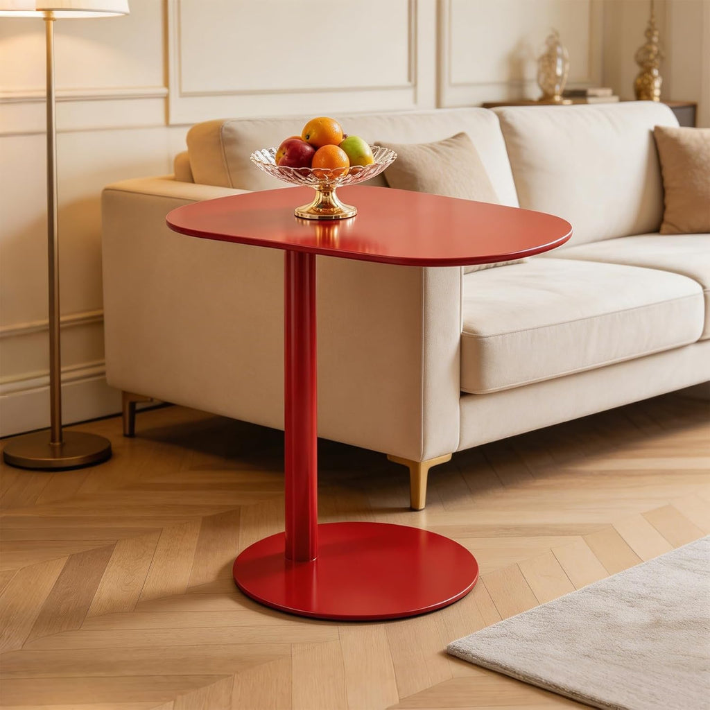 C Shaped End Table Small Side Table Living Room, Metal C Table for Sofa - Image 4