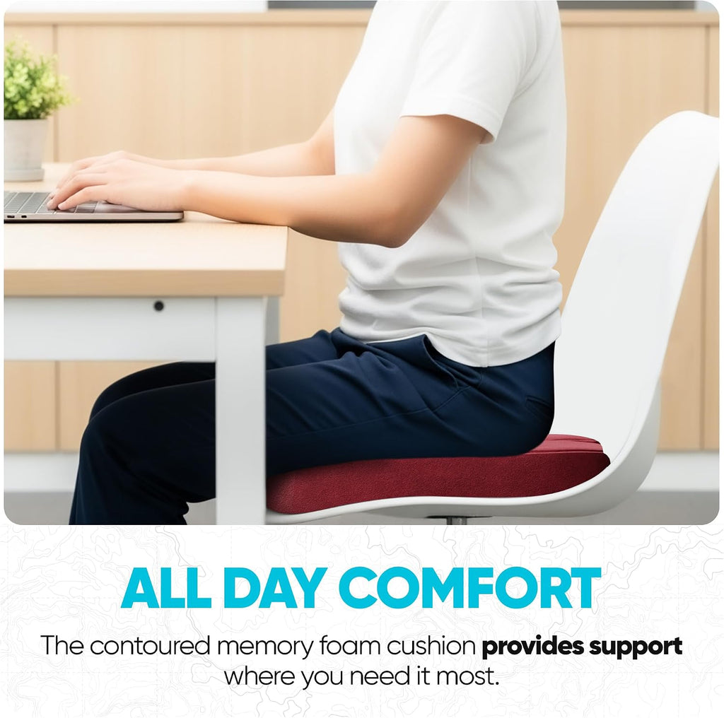 FORTEM Seat Cushion, Office Chair Cushion for Tailbone Sciatica Pain Relief - Image 4