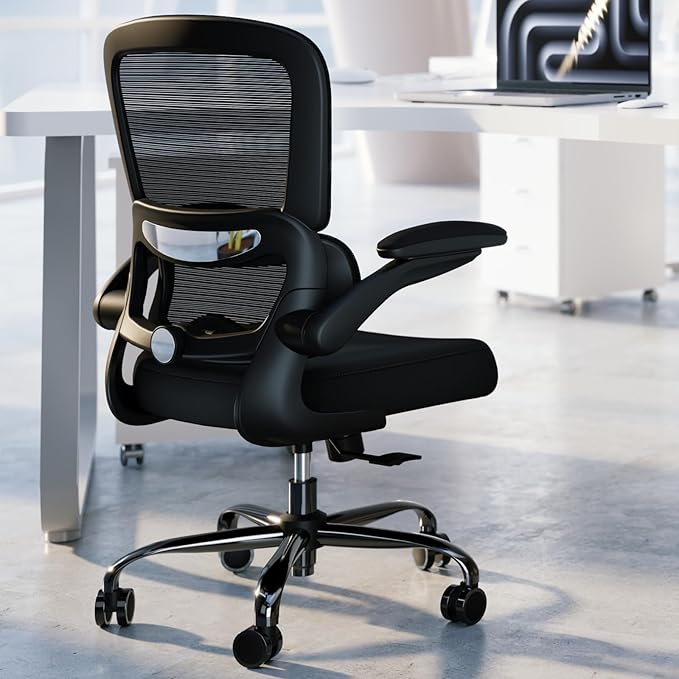 TRALT Office Chair - Ergonomic Desk Chair with Adjustable Lumbar Support, Mesh Computer Chair, Executive Chairs for Home Office Comfortable Lumbar Support (Black) by TRALT