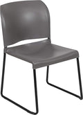 Flash Furniture Hercules Stack Chair, Black | Sled Base, Powder Coated, Contoured, 880 LBS. Weight Capacity by FlashFurniture