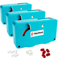 Fiber Optic Cable Cleaning Box - 3 Pack - Cleans Both SC & LC Fiber Optic Cables & Connectors - Includes Dust Caps for 1.25mm & 2.5mm Patch Cord End Faces by Fibershack