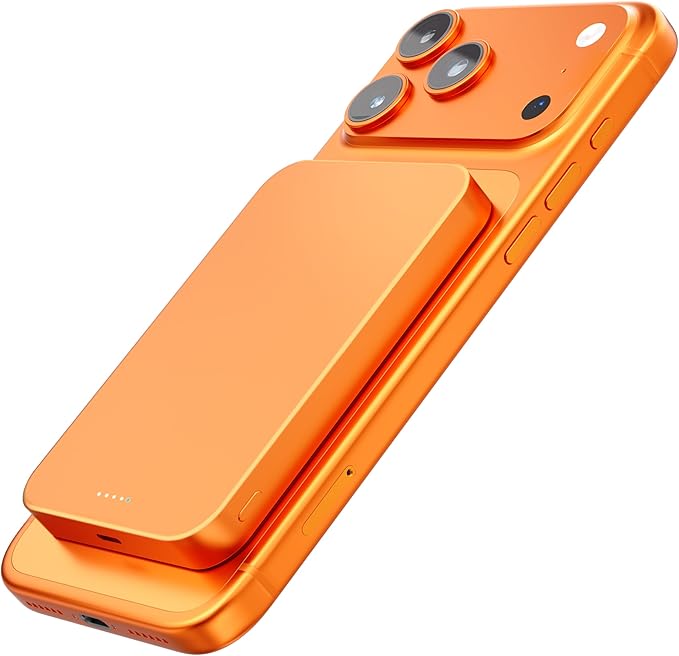 Magnetic Portable Charger – Industry-First Titanium Power Bank, 10,000mAh Ultra-Slim 0.5-Inch Design, 20W Fast Charging Battery Pack for iPhone 17/16/15/14/13/12/Air Series by Unknown