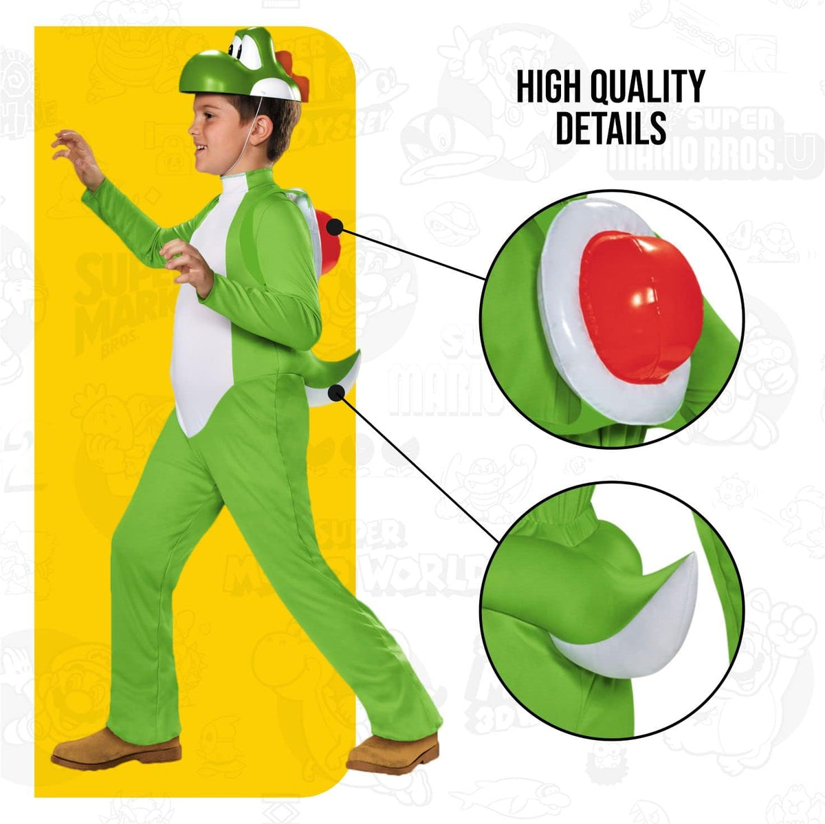 Boys Yoshi Deluxe Costume - Image 4
