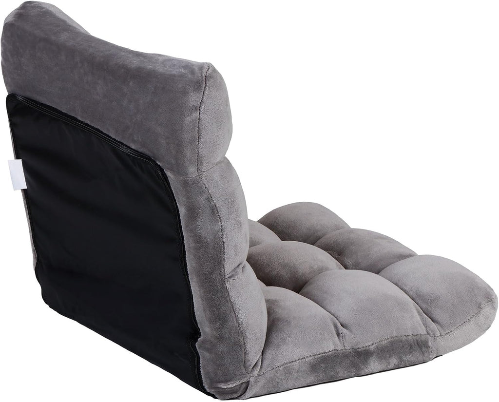 SUPER DEAL 14-Position Folding Floor Chair Gaming Sofa Cushioned Padded Reclining Bed Lounge Couch Seating for Comfy Reading, Reading, Gaming, Relaxing, Watching TV - Image 7