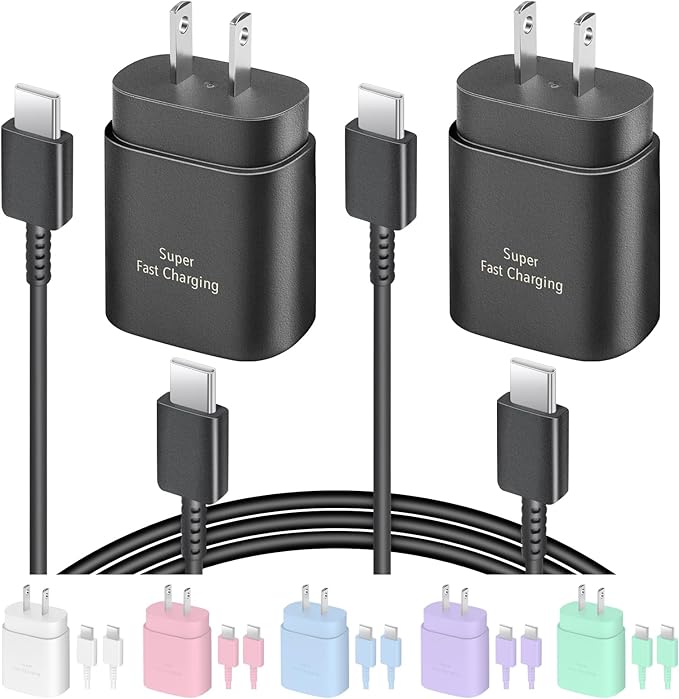 AISNI USB C Charger 25W Type C Charger Fast Charging Android Charger Block | for Galaxy S26 Ultra/S26/S26+/S25 Ultra/S25/24 Ultra/S24/S23 Ultra/S22 Ultra with 10 FT Long Phone Charger USB C Cord-Black by AISNI