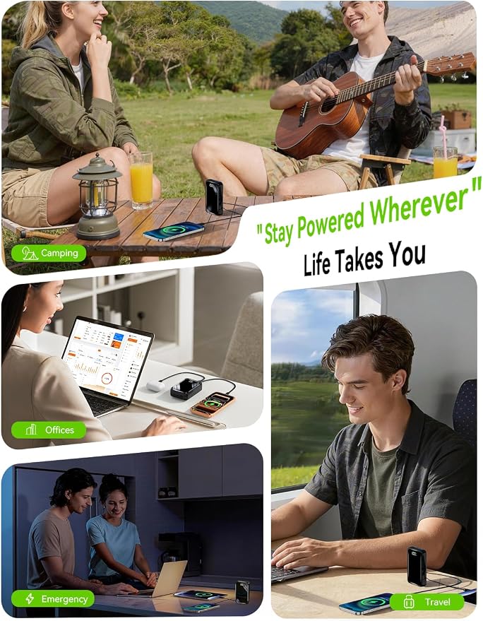 Portable Charger Power Bank 50000mAh,50% Smaller Built-in 4 Cables | 22.5W Fast-Charge,Charges 5 Devices,9.1x for iPhone 17,for Hiking, Camping, for iPhone 17-12, for Samsung/Android/iPad - Image 9