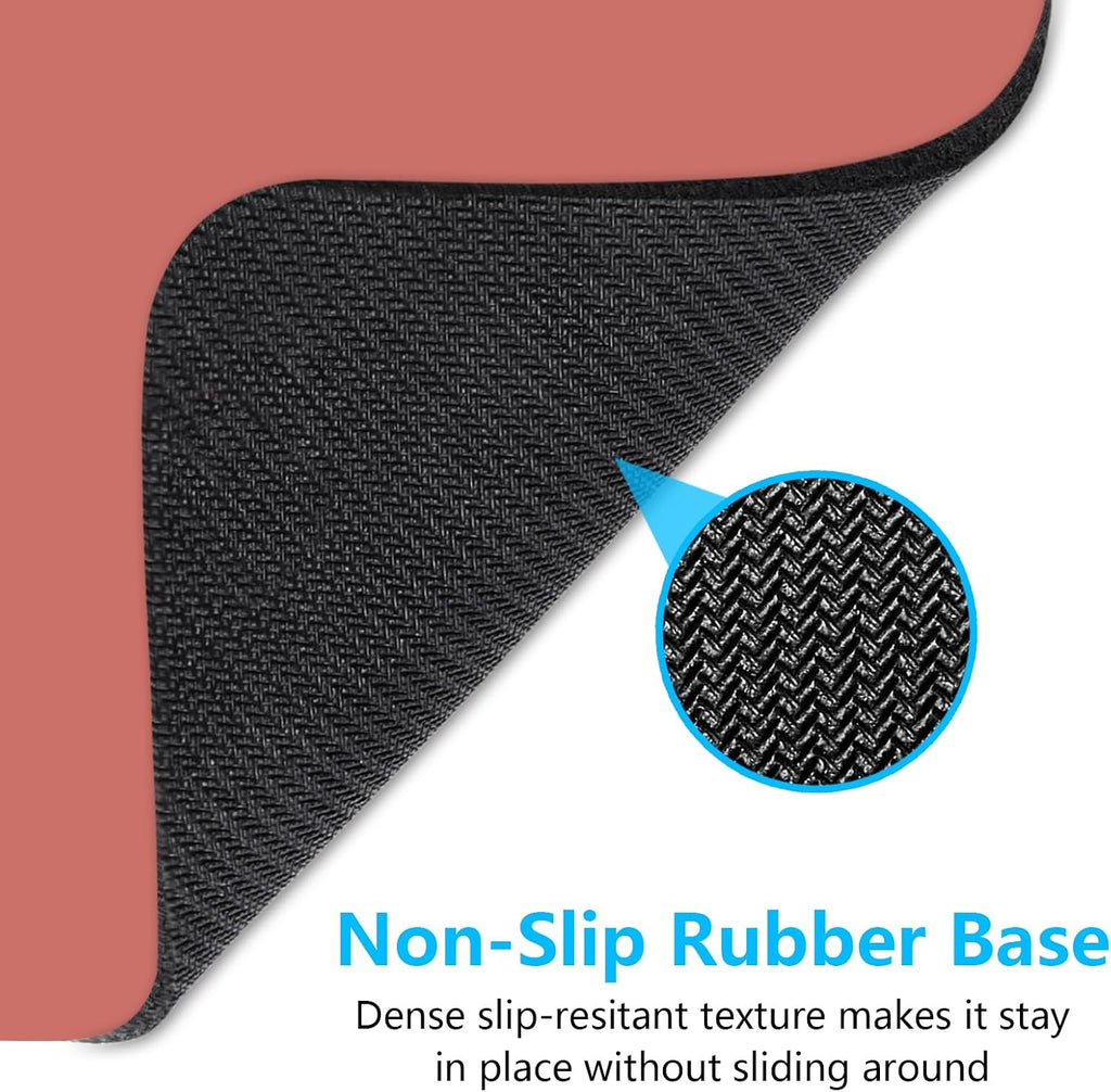 Small Mouse Pad, 6 x 8 Inch Thick Rubber Premium-Textured Non-Slip Portable & Washable Mini Mouse Mat for Women Men Wireless Laptops Keyboard Tray Gaming Computer Office Travel, Indian Red - Image 6