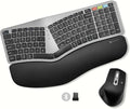 X9 Ergonomic Keyboard and Mouse Wireless Combo - Ergo Split Keyboard with Wrist Rest and Mouse, 2.4G and Bluetooth, Full-Size Wireless Carpal Tunnel Ergonomic Keyboard and Mouse for Laptop and PC by X9Performance