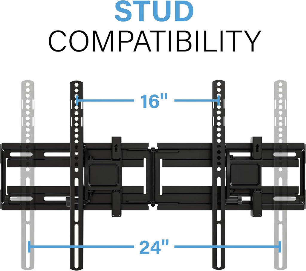 SANUS Extendable Tilting TV Wall Mount for 32”–90” TVs up to 110 lbs – 5.2” Extension for Easy Cable Access and Added Tilt, Tool-Free Tilt to Reduce Glare, Low Profile Design - Image 7