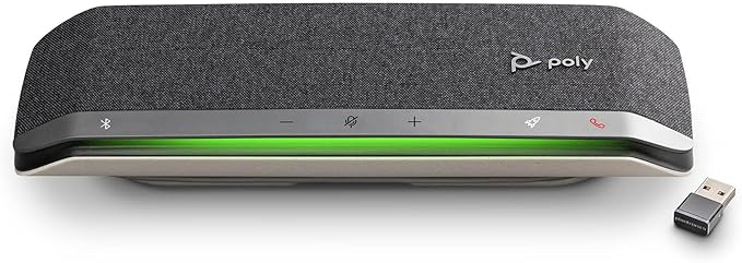 Poly Sync 40+ Smart Speakerphone (Plantronics) - Flexible Workspaces - Connect to PC/Mac via BT700 Adapter and Smartphones via Bluetooth - Works with Teams, Zoom – Amazon Exclusive by Poly