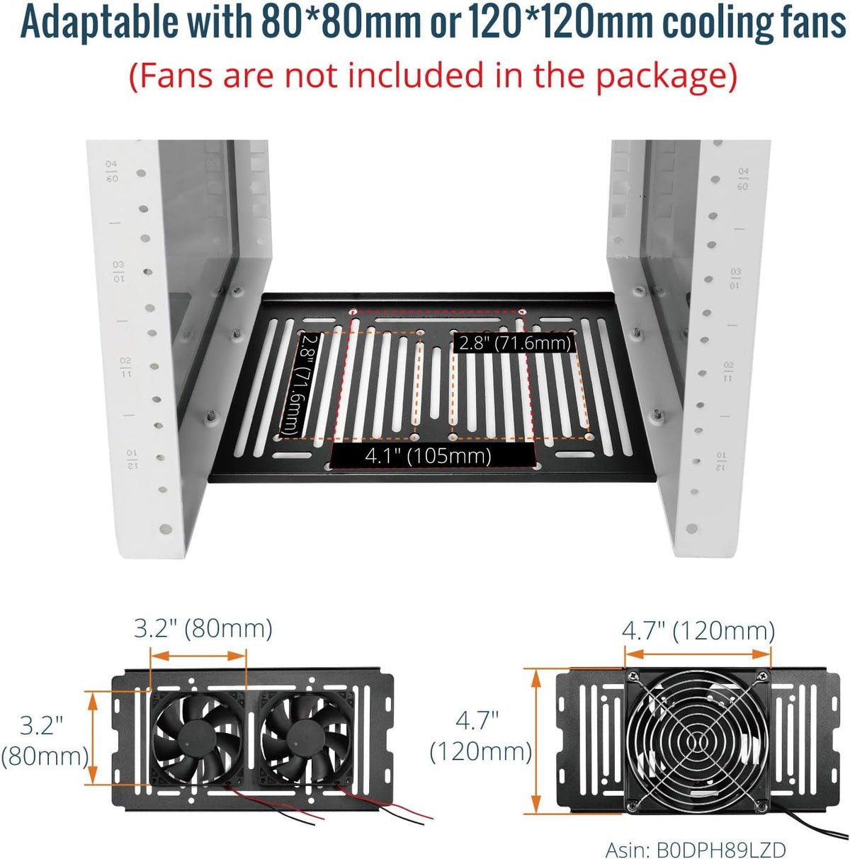 Tecmojo 10 inch Mini Server Rack,4U Rack 7.87" Dp,for 10in Devices,White - Image 5