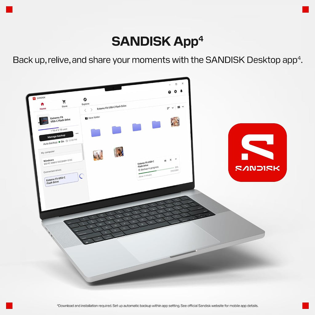 SANDISK 1TB Extreme PRO Dual Drive, USB-C+USB-A, Up to 1000MB/s Read Speeds - Image 8