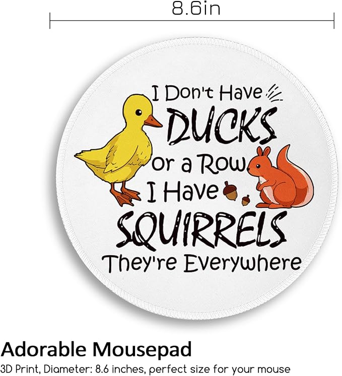 Funny Fun Work Mouse Pad, Small Round Mousepad for Desk, Laptop | Mini Travel Wireless Mice Pad for Computer, Office Accessories, Coworker Gifts, 8.6 x 8.6 inch - Image 4