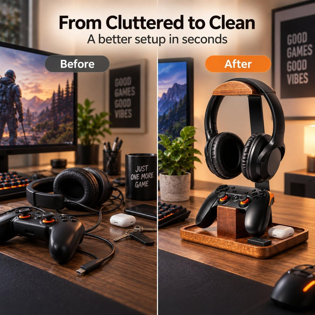 Headset Stand with Gaming Controller Holder - Image 7