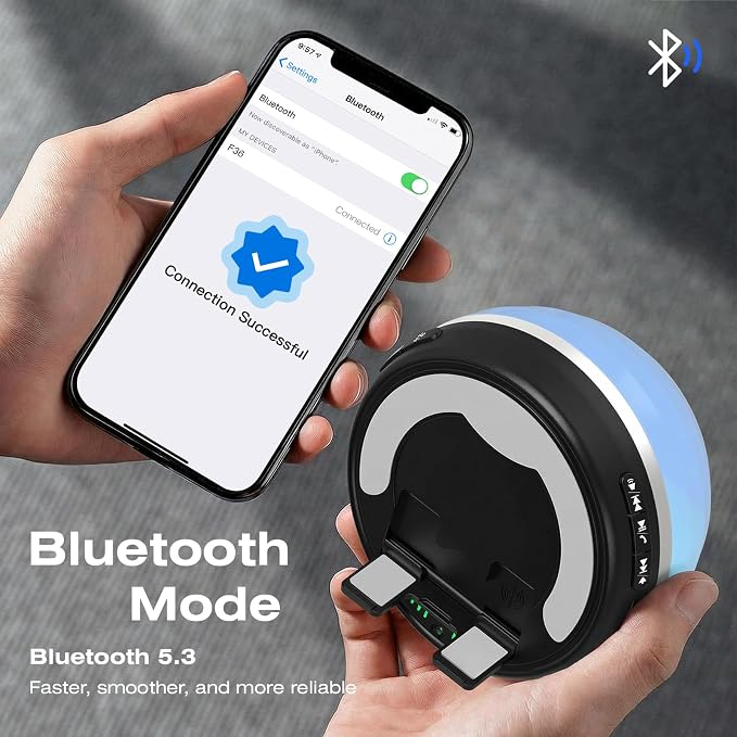 Wireless Induction Speaker with Phone Stand, RGB Bluetooth Desk Speaker | No Bluetooth Pairing, Instant Sound Boost, Great for calls, podcasts, and videos, Unique Gift for Men, Dad, Mom, Office - Image 4