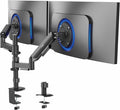 VIVO 17 to 32 inch Dual Mechanical Monitor Mount, 2 Tension Spring Arms, Adjustable Swivel, Rotation, Heavy Duty VESA Desk Stand with C-clamp, Grommet, Max VESA 100x100, Black, STAND-V002K by Unknown