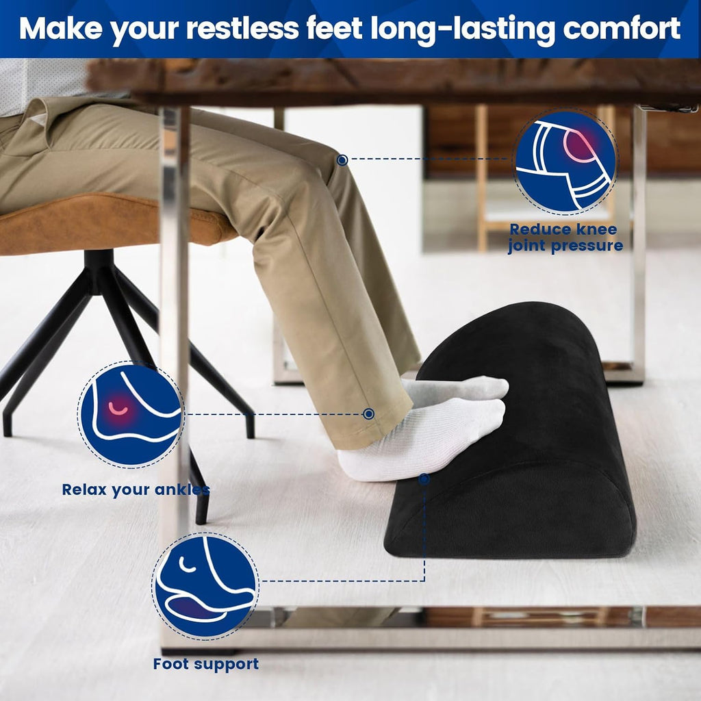Foot Rest for Under Desk at Work, Foot Stool for Office, Footrest, Black - Image 4