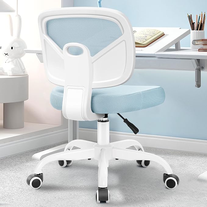 Kids Desk Chair, Pink Study Chair for Boys Girls with Height Adjustable, Swivel Mesh Task Student Chairs for 4-12, Growing Teen Office Chair for Home/School/Office(Light Blue) - Image 7