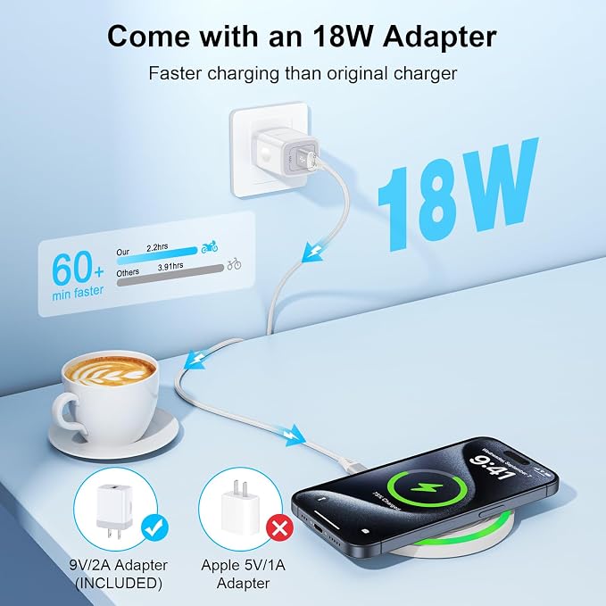 Wireless Charger Fast Charging Pad 15W with 18W Quick Charger Block Cargador Inalambrico Compatible with Samsung Galaxy S25 Edge Ultra S25+ S25 Plus Z Fold 6 Flip 6 5 S24 S24+ S24 S23 FE S22 S21 S20 - Image 2