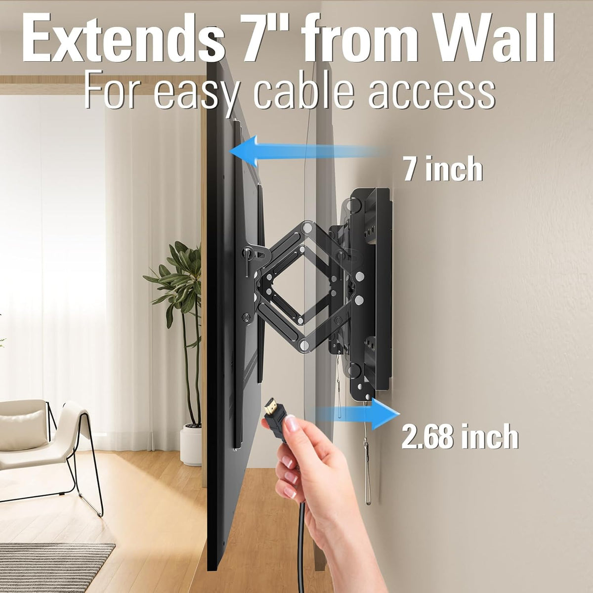 Mounting Dream Advanced Tilt TV Wall Mount for Most 42-90 Inch Flat TV - Image 3