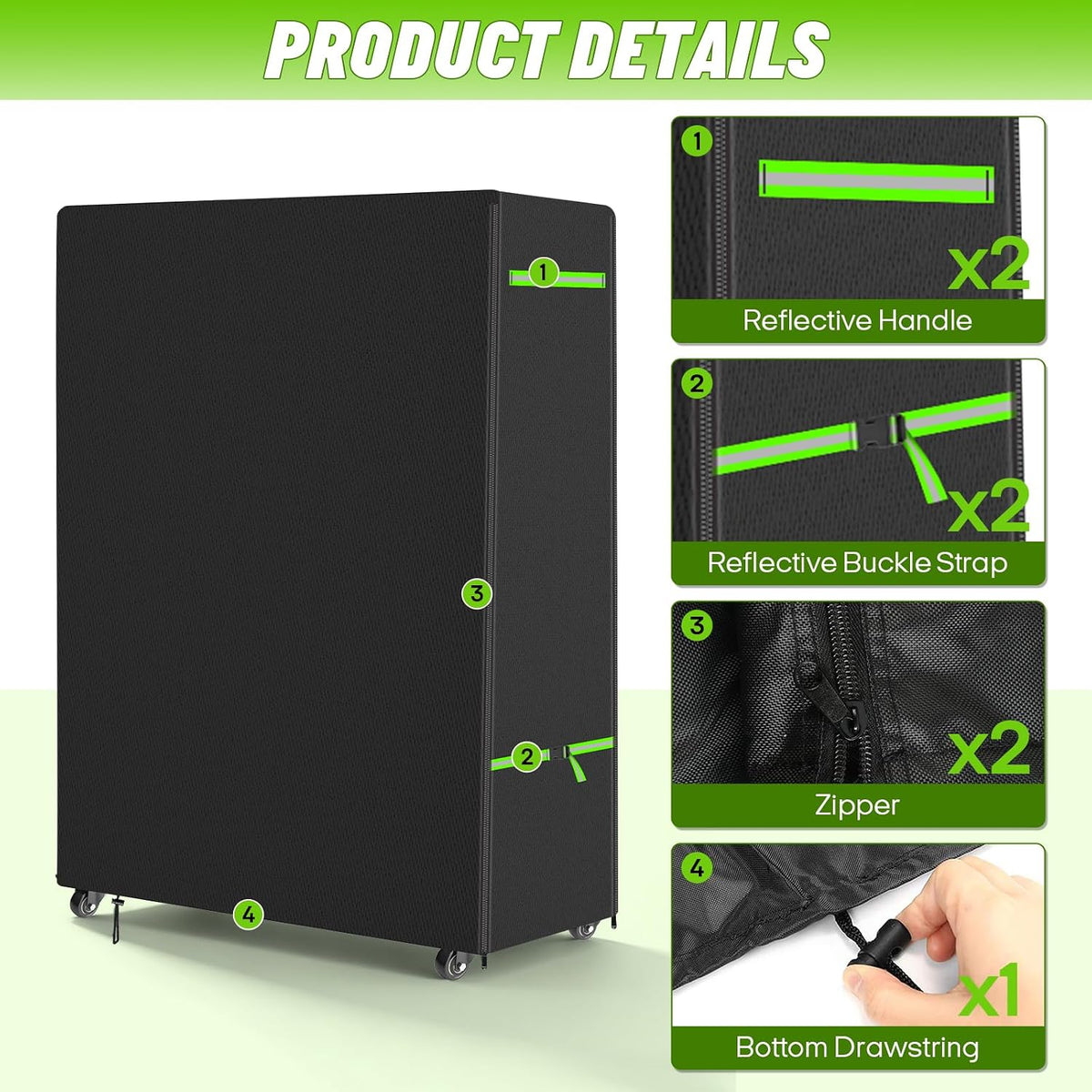50-55" Outdoor TV Stand Cover, 600D TV Cover Waterproof, 53x15x55'' - Image 4